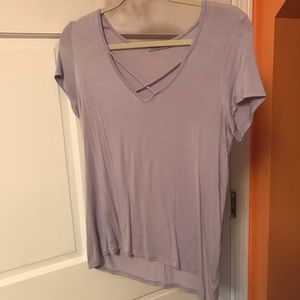 Lavender / purple cross-strap top